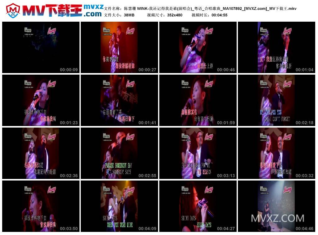 陈慧珊 WINK-我还记得我是谁(演唱会)_粤语_合唱歌曲_MA107892